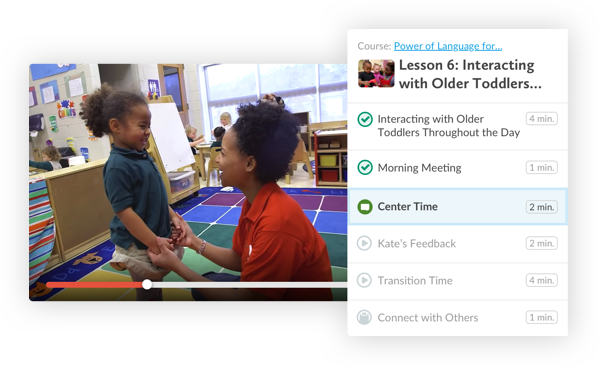 Video and Navigation elements for the Cox Campus Learning Platform