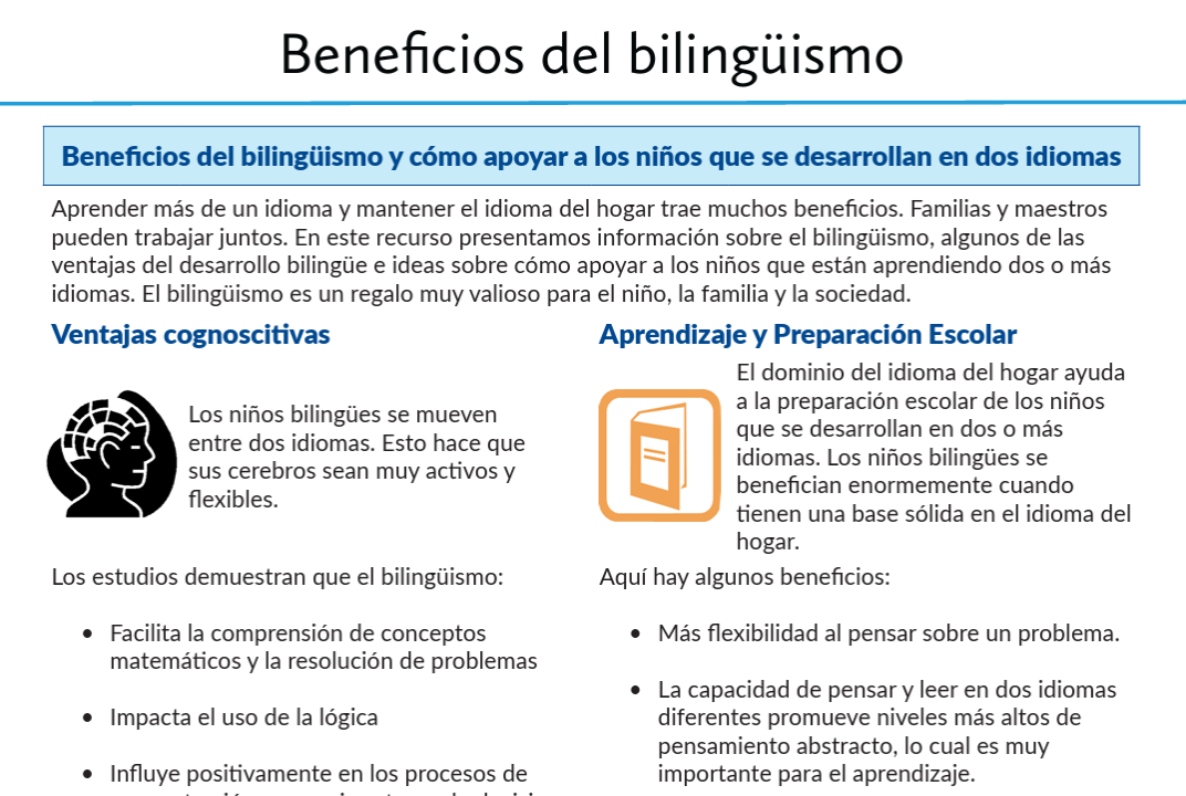 Benaficios de bilingüismo